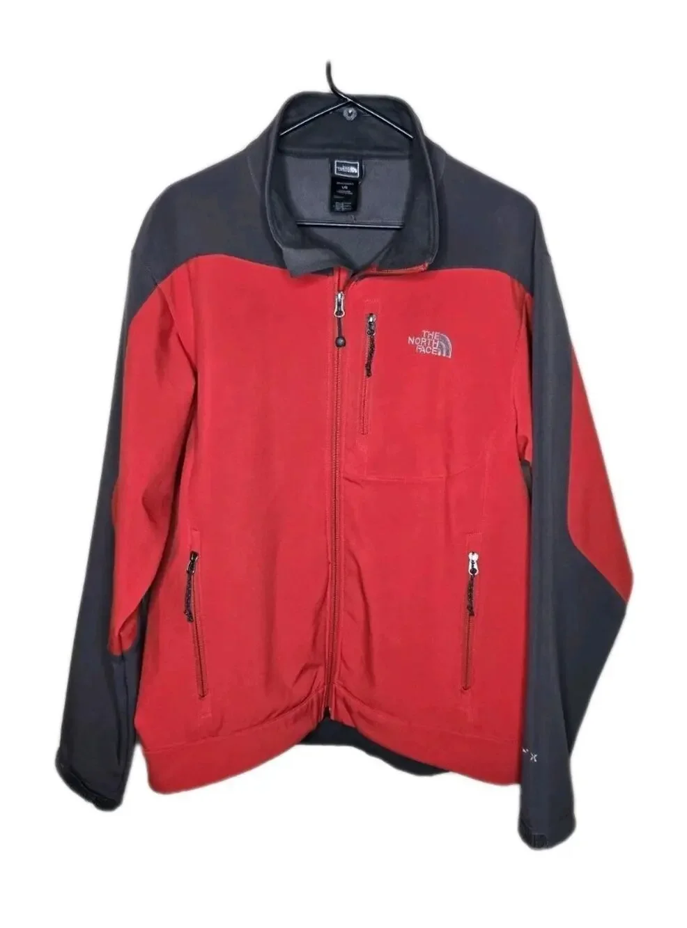 The North Face Mens APEX Bionic Softshell Jacket Red/asphalt Grey Size Large